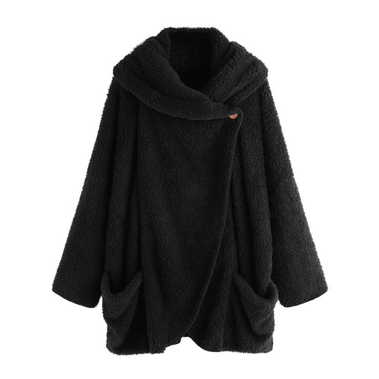 Women's Plush Large Lapel Cardigan Women's Plush Large Lapel Cardigan