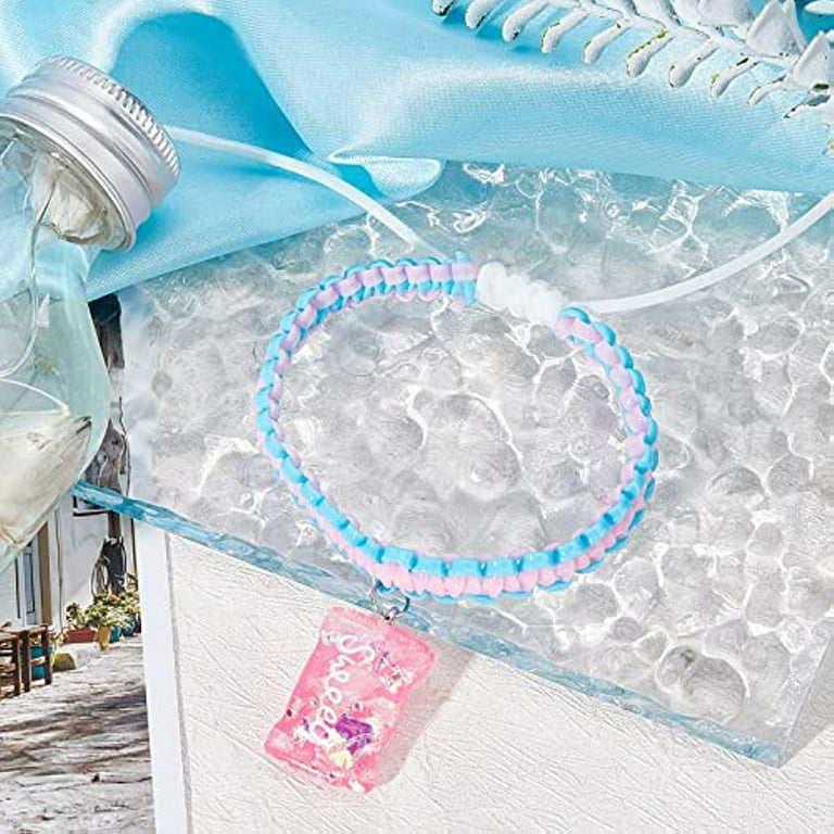  Candygirl Lanyard String, 12 Rolls Gimp String Plastic Lacing  Cord Elastic String for Bracelet Keychains Boondoggle Making Kit DIY Craft  Weaving Kit for Adult Kids Girls（787 Feet）
