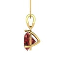 thumbnail image 3 of 2 ct Brilliant Round Cut Solitaire Natural Garnet 14k Yellow Solid Gold Everyday Affordable Designer Necklace Pendant with 16" Chain, 3 of 7