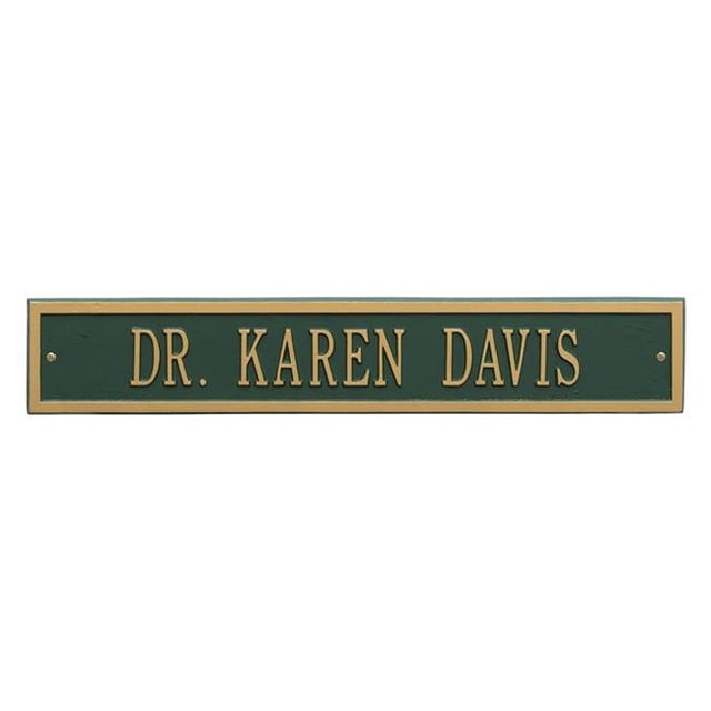 Whitehall Products 1072GG Estate Wall One Line Arch Extension Address Plaque, Green & Gold