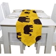 thumbnail image 6 of 13x90in SKYSONIC Rectangle Floral and Elephants Printed Table Runner for Wedding Birthday Holiday, 6 of 7
