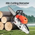 thumbnail image 5 of ChicHomey 52cc 2-Stroke Gasoline Chainsaw,7500rpm, 20" Guide Chain,Auto-Lube, Dual-Switch Safety,for Farm/Garden/Ranch/Firewood, 5 of 9