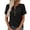 X499 Black, variant on Womens T Shirts Puff Sleeve Henley Solid Embroidery Blouse Casual Top Loose Fit Lightweight Summer Tops Shirts For Women Size L Black
