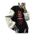 thumbnail image 3 of Qiylii Womens Y2K Baseball Jacket Bomber Coats Long Sleeve Hip Hop Streetwear, 3 of 5