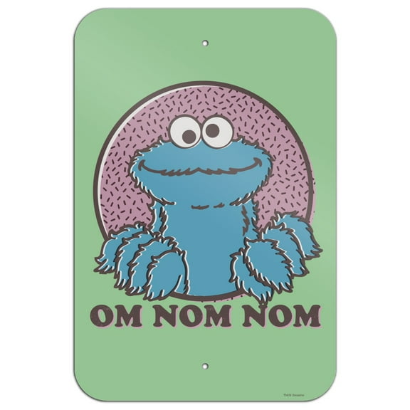 Sesame Street Cookie Monster Om Nom Nom Home Business Office Sign