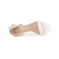 thumbnail image 4 of BLISSFUL STEP Sandales à Talons Aiguilles à Brides Pailletées pour Femmes Blanches (Taille 10), 4 of 7