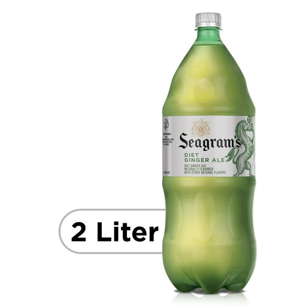 Seagrams Diet Ginger Ale Soda Soft Drink, 2 Liters