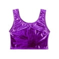thumbnail image 6 of iiniim Women's Shiny Metallic Vest Rave Festival Clubwear Crop Top Dance Tank Tops Blouse Dancewear, 6 of 7