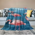 thumbnail image 2 of ARISTURING  Flamingo Throw Blanket, Soft Lightweight Couch Sofa Bed Throws and Blankets, ” Flannel Blanket Decor for Women, Flamingo Gifts Christmas Holiday Party Decorations, 2 of 6
