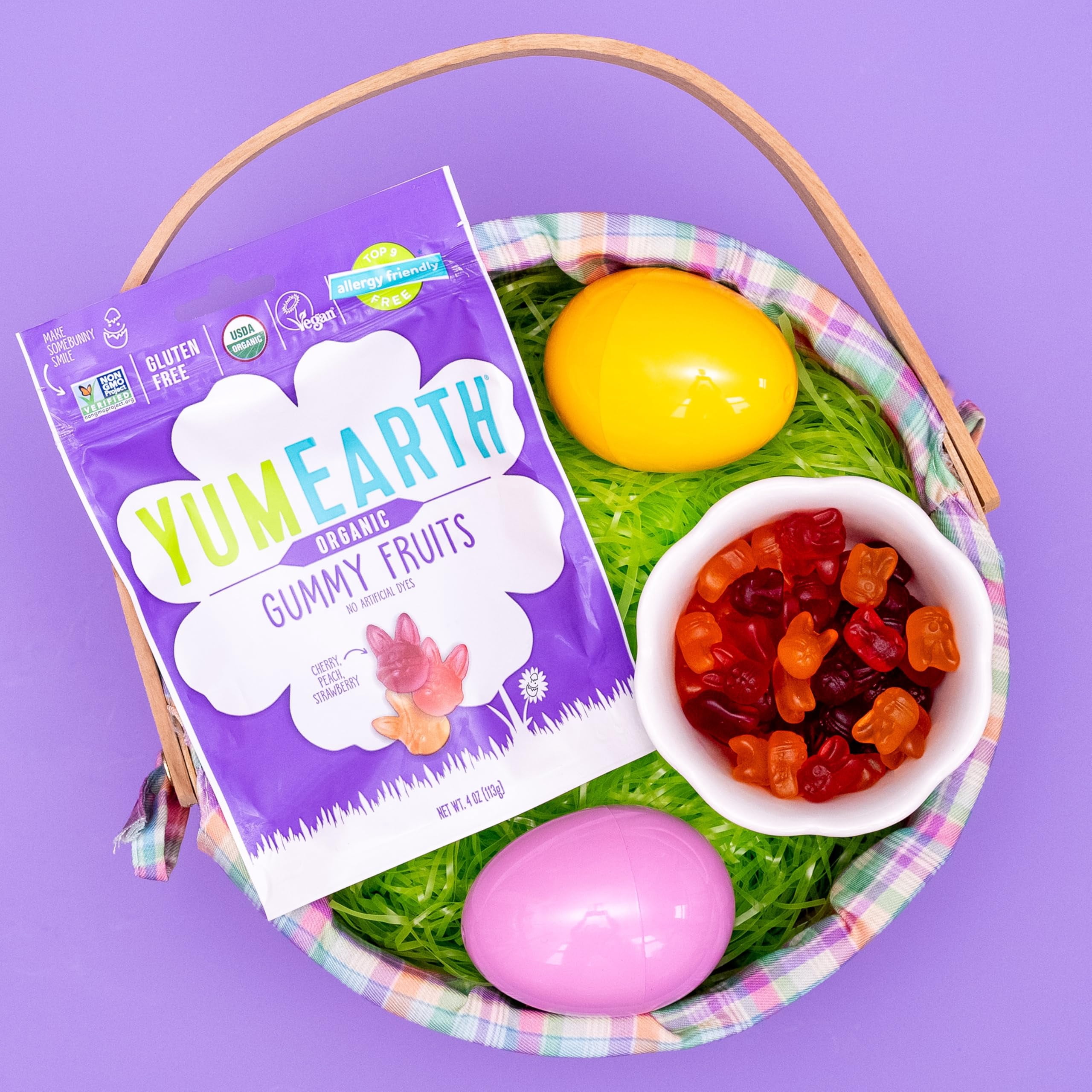 YumEarth Organic Candy Variety Pack – Jelly Beans, Sour Littles & Easter Organic Gummy Fruits (4 oz Each)