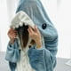thumbnail image 3 of Shark Blanket Hoodie Shark Blanket Adult Shark Wearable Blanket Adult Super Soft Cozy Shark Sleeping BagM, 3 of 5