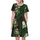 thumbnail image 1 of Balery Camouflage Skull Vestidos sueltos de manga corta para mujer, vestidos de verano 2025, vestidos casuales de corte A con vuelo., 1 of 6