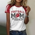 thumbnail image 2 of Women Game Day Tee Funny Football Glitter Print T-Shirt Casual Short Sleeve Tops 2025 Squad Sport Season Tops, 2 of 5