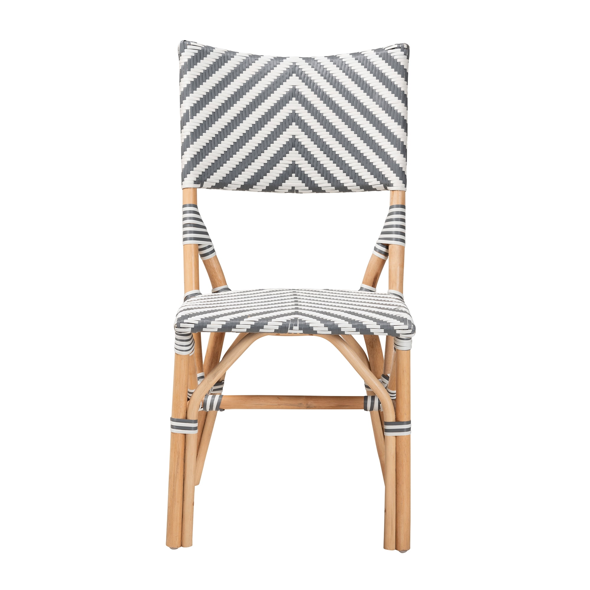 bali & pari Shai Rattan French Provincial Dining Chair, Natural Brown