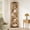 Light Brown, variant on Fnova 71" 6-Tier Tall Corner Bookshelf, Rustic Wooden Narrow Corner Bookcase with Artistic Square Rack, Freestanding Display Storage Shelf for Space-Saving Home Organizing