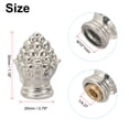 thumbnail image 2 of Uxcell 30 x 20mm  Lamp Finials Caps Knob, Solid Lamp Shade Top Decoration Screw Cap Nuts, Nickle Color 2 Set, 2 of 7