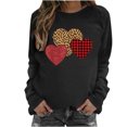 thumbnail image 2 of Qiopertar Mode Femmes Imprimé Col Rond Pull Tops Manches Longues Blouse Confortable Chandail en Molleton Offres de la Semaine Liquidation Moins de 5$ jusqu'à 90 % de Réduction, 2 of 4