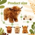 thumbnail image 4 of OUOZZZ 10.2" Highland Cow Stuffed Animal with 4 Babies inside, Cute Highland Cow Plush Toy Gift for Kids, 4 of 6
