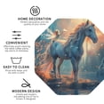 thumbnail image 3 of Pofeuu Forest Lake White Horse Print Coasters for Drinks, 4Pack PU Leather Coasters, Bar Drink Coasters for Tabletop Protection, Furniture from Damage-Octagon, 3 of 6