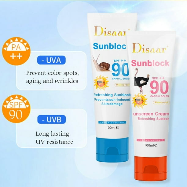 Crema de protección solar de caracol, 100ml, 100ml, 90 ++, pigmentación, 1 unidad Fivean unisex