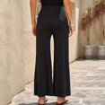 thumbnail image 5 of Baqcunre Wide Leg Pants Woman,Women's Casual Pants Solid Color High Waisted Wide Leg Pants Thin Casual Pants,Women'S Pants,Pants For Women,Womens Fashion,Womens Clothes,Black,L, 5 of 6