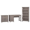thumbnail image 1 of Bush Furniture Key West 54W Computer Desk 3 Piece Office Suite in Gray, 1 of 13