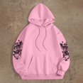 thumbnail image 4 of Valora Product Category Women's Hoodies Sweatshirts Casual Hooded Pullover with Pocket Graphic Print for Fall Winter Comfort and Everyday Wear Pink XL, 4 of 4