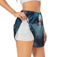 thumbnail image 3 of Lsque Pikmin Printed Women's Running Shorts with Liner Pockets,Elastic Quick Dry Workout Athletic Gym Yoga Shorts,Womens High Waist Shorts-Small, 3 of 9