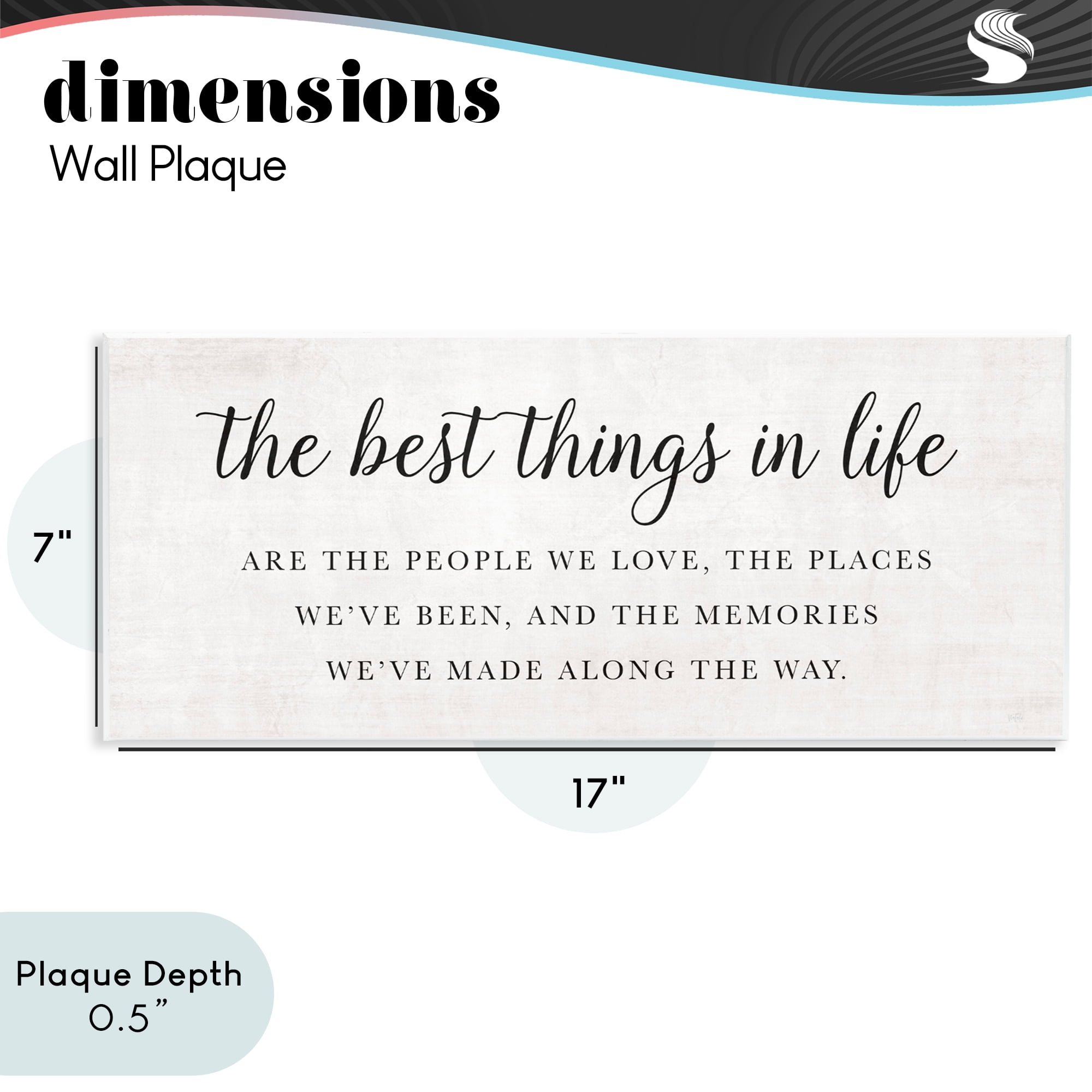 Stupell Industries Best Things In Life Uplifting Wall Plaque Art, design by Natalie Carpentieri