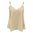 thumbnail image 5 of Sngxgn Womens Tank Top Camisoles with Cotton Design - Trimmed with Flower Lace on Neckline(Khaki,XL), 5 of 6