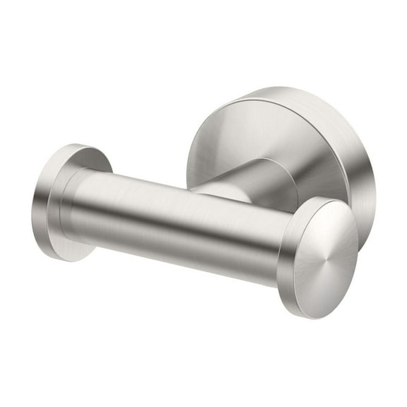 Gatco 4645A Glam Double Robe Hook, Satin Nickel