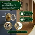 thumbnail image 3 of Pair of Victorian Rosette Antique Brass Kitchen Cabinet Door Knob Rosette 2.5" Dia. Round Escutcheon Back Plate Tarnish Resistant Rose Covers Renovators Supply Pack of 4, 3 of 14