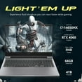 thumbnail image 3 of HP Omen Portable de Jeu 16,1 Po FHD 144 Hz, Intel i7-14650HX, 64 Go de RAM DDR5, SSD PCIe 4 To, NVIDIA GeForce RTX 4060, Clavier Rétroéclairé RVB, Caméra Web, Wi‐Fi 6E, Win 11, Argent, Ensemble Station d'Accueil 256 Go, 3 of 9