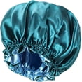 thumbnail image 1 of Gorro de satén Gorro forrado de seda Gorro de pelo para mujer, gorros de ducha grandes reversibles Gorros de dormir de satén Cabello natural rizado TUNC Sencillez, 1 of 5