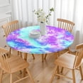 thumbnail image 3 of Colorful Tie Dye Pattern Round Fitted Tablecloth with Elastic Edge,Dining Table Cover Waterproof,Outdoor Round Tablecloth for Camping,Dining,Indoor and Outdoor, 3 of 7