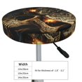 thumbnail image 2 of Kdxio Metal Evil Skull Print Stool Covers Round,Stretch Round Bar Stool Covers Washable Bar Stool Cushion Slipcover for 12-15 Inch Chair, 2 of 5