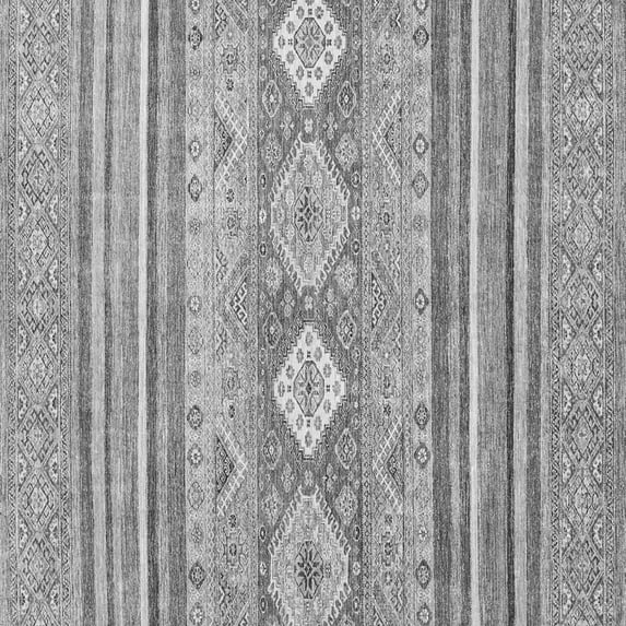 Ahgly Company Indoor Square Abstract Gray Modern Area Rugs, 4' Square