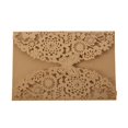 thumbnail image 2 of 20x Delicate Carved Butterflies Romantic Wedding Party Invitation Card Envelope Invitations for Wedding:Golden Beige, 2 of 8