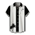 thumbnail image 4 of POTETI Mens Summer Shirt Beach Hawaiian Tropical Casual Short Sleeve Button Down Shirt Tops, 4 of 5
