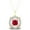 Yellow, variant on Real 925 Sterling Silver 14K Rose Gold Plated Round Cut Ruby Beautiful Pendant Necklace For women
