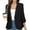 Black, variant on Women's Business Ready Blazer Plus Size Solid Color Long Sleeve Notched Lapel Open Front Jacket With Pockets