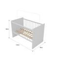 thumbnail image 4 of CUNA SIMPLES CON DISEÑO MODERNO BLANCO  102503.0001, 4 of 4