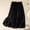 *Black, variant on U Women's Linen Blend Elastic Waist A Line Midi Skirt , Solid Color Casual Loose Cozy Skirt Beige,Womens Plus L