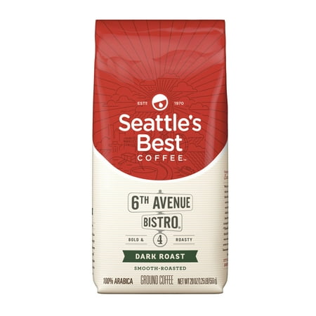 Seattle's Best Coffee 6th Avenue Bistro (Previously Signature Blend No. 4) Dark Roast Ground Coffee, 20-Ounce (Best Tasting Ground Coffee)