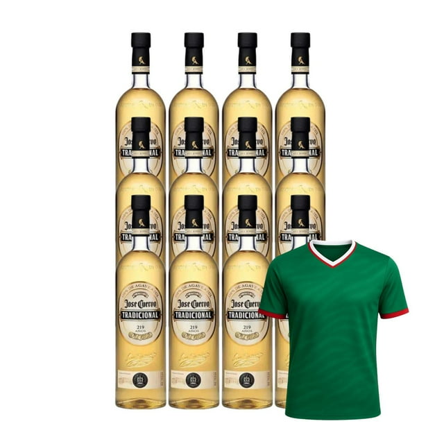 12 Tequila Jose Cuervo Tradicional Reposado 950 ml + Jersey Verde