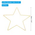 thumbnail image 2 of Unique Bargains 11.8' Length Star Dream Catcher Rings, 6 Pcs Metal Macrame Wreath Floral Ring Hoop, Gold Tone, 2 of 6
