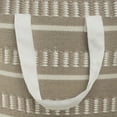 thumbnail image 3 of Laddha Home Designs 21" Taupe and White Geometric Handmade Storage Basket, 3 of 8