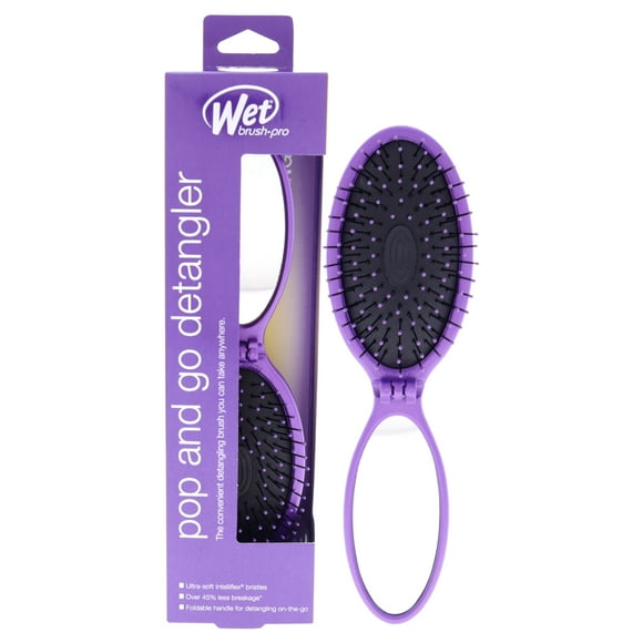 Pro Pop and Go Detangler Brush - Purple by Wet Brush for Unisex - 1 Pc Hair Brush