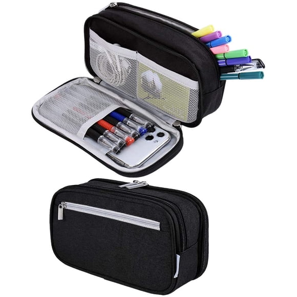 Big Capacity Pencil Case, Pen Case Large Pencil Bag Pouch Stationery Office Travel Organizer Storage Makeup Bag with 3