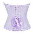 thumbnail image 4 of LEKDFST Purple Overbust Lace Corset Tops for Women Bodyshaper Sexy Corset Top Push Up Bustier Waist Trainer Bustier Top L, 4 of 6